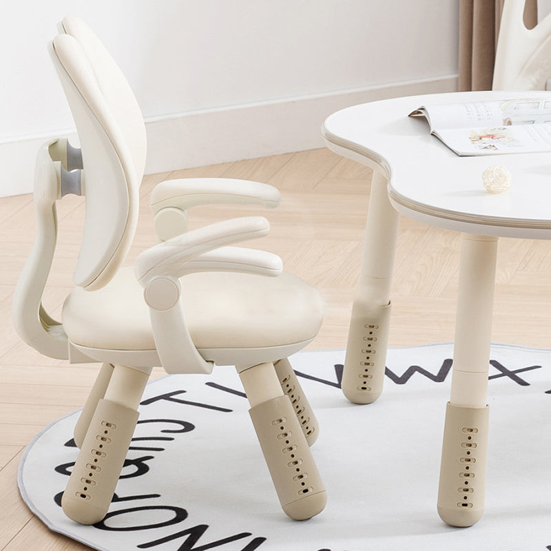 Contemporary Creative Square PU Leather PP Height-Adjustable Backrest Armrest Kids Chair For Living Room &amp; Bedroom