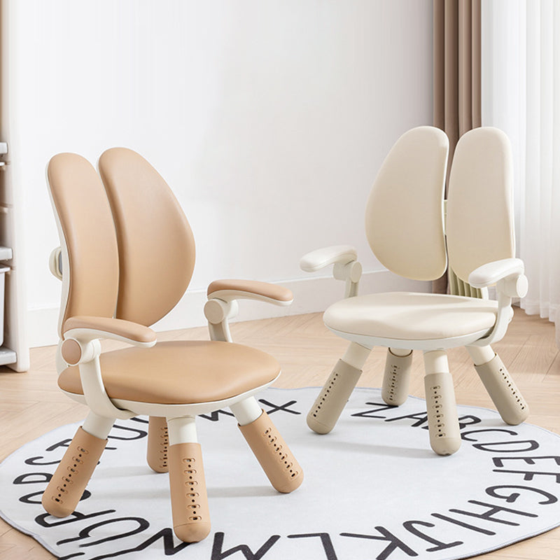 Contemporary Creative Square PU Leather PP Height-Adjustable Backrest Armrest Kids Chair For Living Room &amp; Bedroom