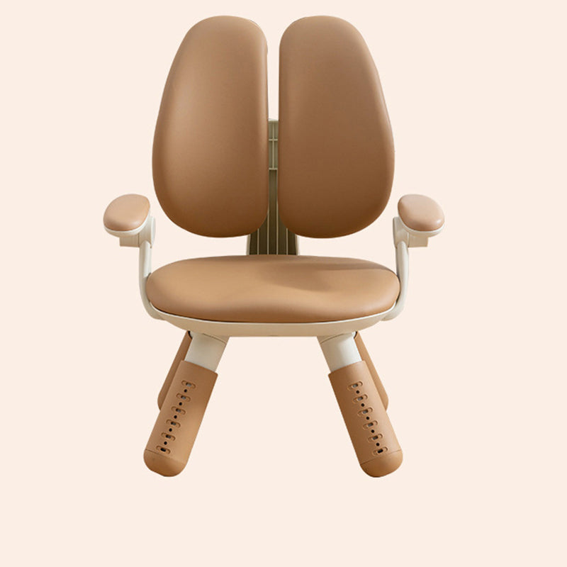 Contemporary Creative Square PU Leather PP Height-Adjustable Backrest Armrest Kids Chair For Living Room &amp; Bedroom