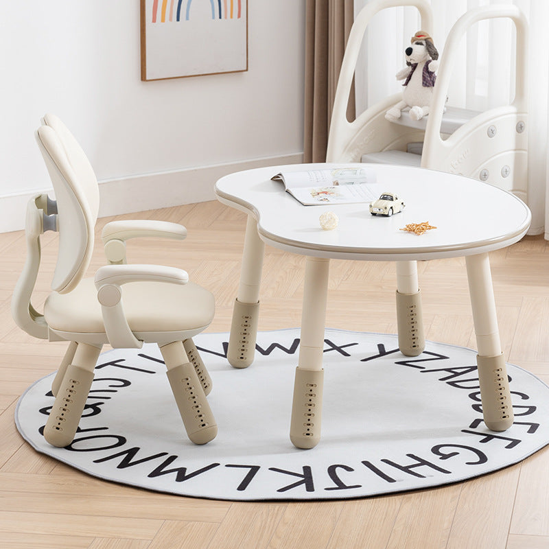 Contemporary Creative Square PU Leather PP Height-Adjustable Backrest Armrest Kids Chair For Living Room &amp; Bedroom
