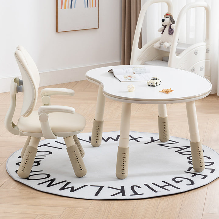 Contemporary Creative Square PU Leather PP Height-Adjustable Backrest Armrest Kids Chair For Living Room &amp; Bedroom