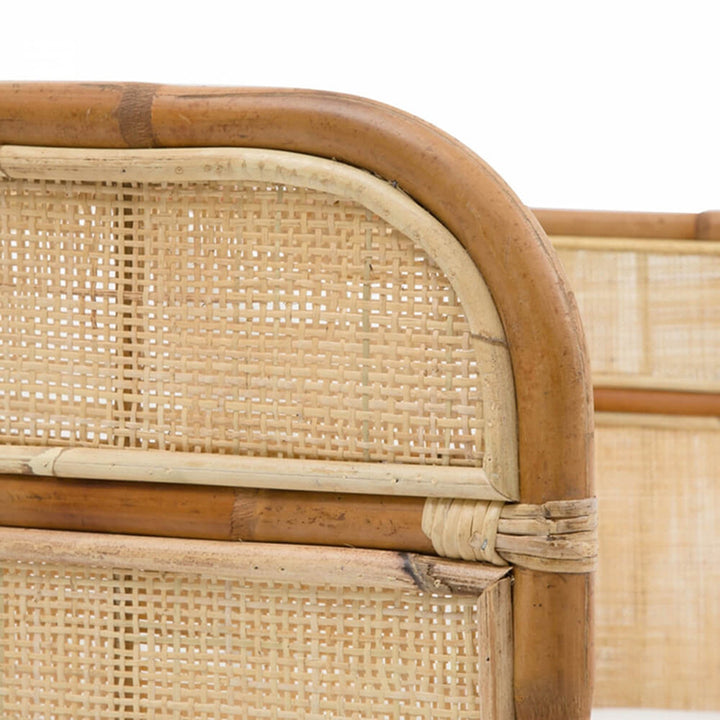 Traditional Chinese Backrest Armrest Sofa: Natural Indonesian Rattan &amp; Handwoven - Waterproof Cushion Zen-Style Chair For Living Room