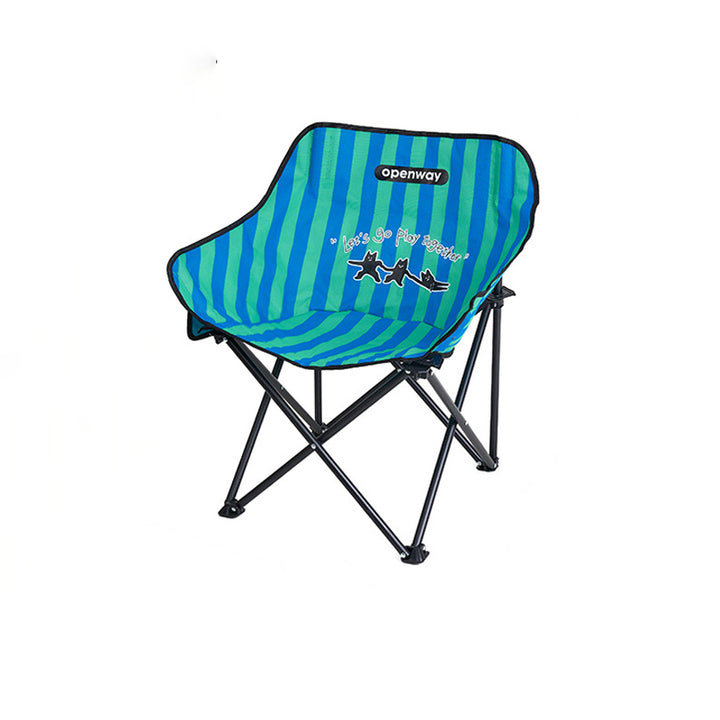 Chaise de camping pliante avec dossier, en acier au carbone, tissu Oxford, motif rayé/à carreaux, style moderne minimaliste, pour l&