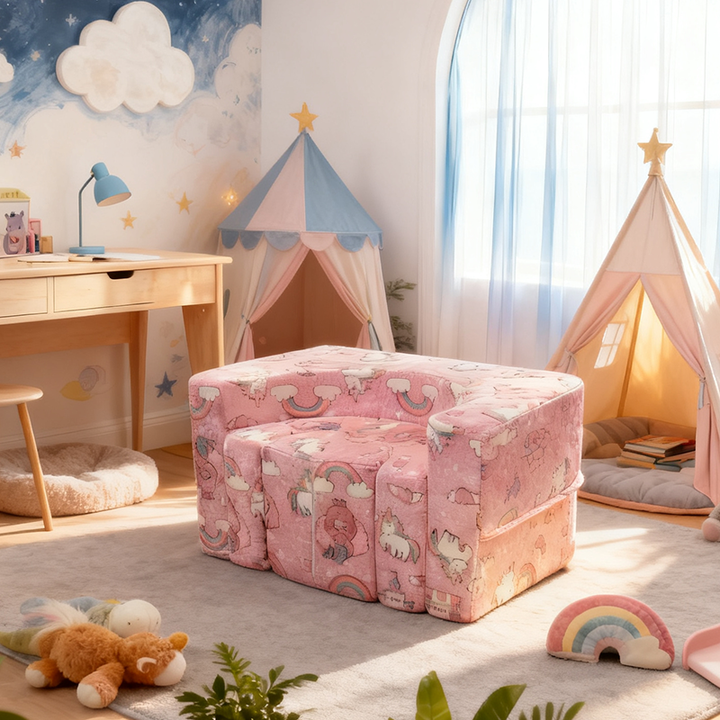 Zeitgenössisches Kreatives Frei Kombinierbares Sofa: Rechteckige Komprimierbare Rückenlehne Armlehne Kindersofa Für Wohnzimmer 