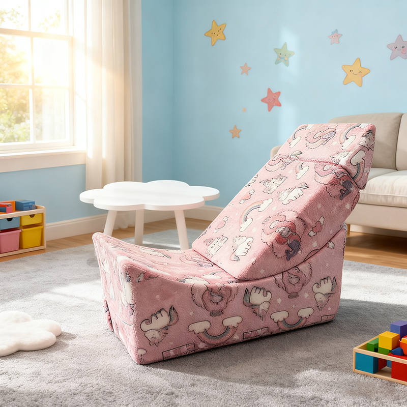 Contemporary Creative Rectangular Kids Sofa: Freely Combinable Compressible - Backrest Lounge Chair For Living Room