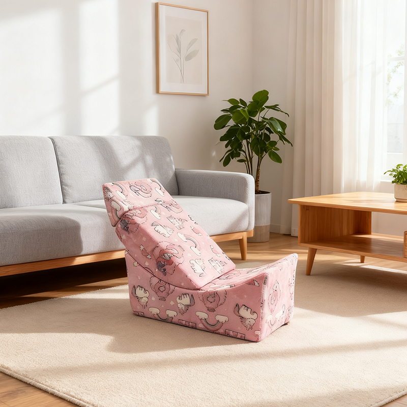 Contemporary Creative Rectangular Kids Sofa: Freely Combinable Compressible - Backrest Lounge Chair For Living Room