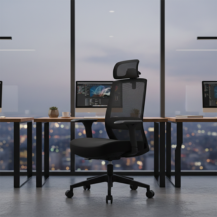 Modern Minimalist Ergonomic Desk Chair - High-Back Mesh Gaming Chair: Adjustable Headrest And Armrest For Home Office