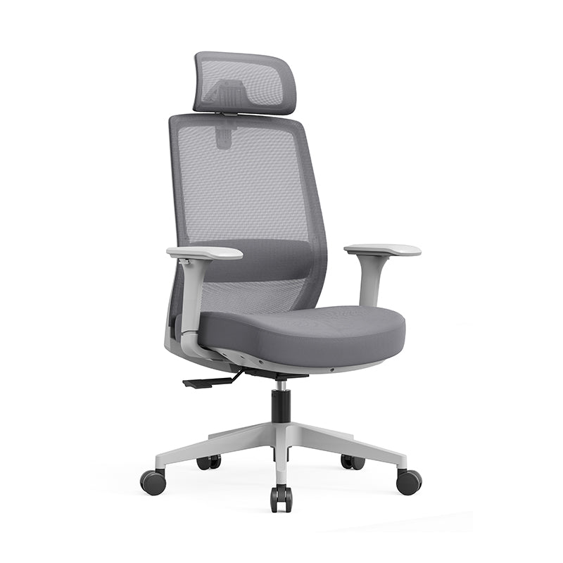 モダンミニマリスト 人間工学デスクチェア - 4Dヘッドレスト付き 通気性メッシュチェア：ランバーサポート搭載、昇降調節＆回転機能付き ゲーミングチェア ホームオフィス用 