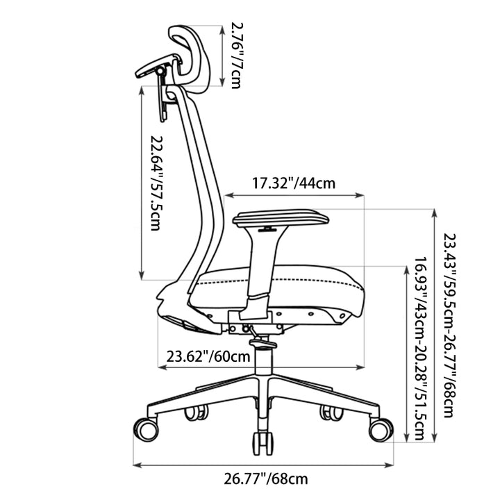 Modern Minimalist Ergonomic Desk Chair - 4D Headrest Breathable Mesh Chair: Lumbar Support Gaming Chair With Height Adjustment & Swivel For Home Office