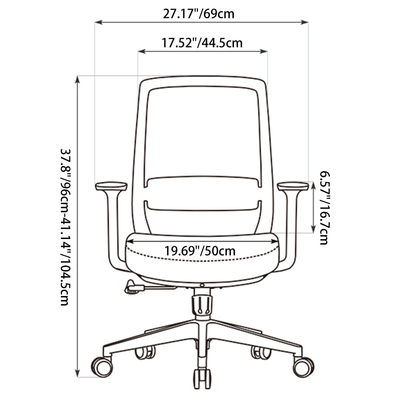 Modern Minimalist Mid-Back Desk Chair - Gray Ergonomic Gaming Chair: Breathable Mesh Swivel Office Chair For Home Office