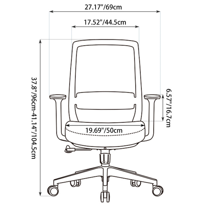 Modern Minimalist Mid-Back Desk Chair - Gray Ergonomic Gaming Chair: Breathable Mesh Swivel Office Chair For Home Office
