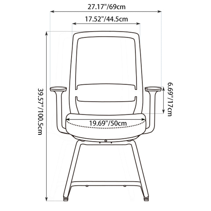 Modern Minimalist Executive Visitor Chair - Mesh Office Reception Chair: Breathable Ergonomic Desk Chair For Home Office
