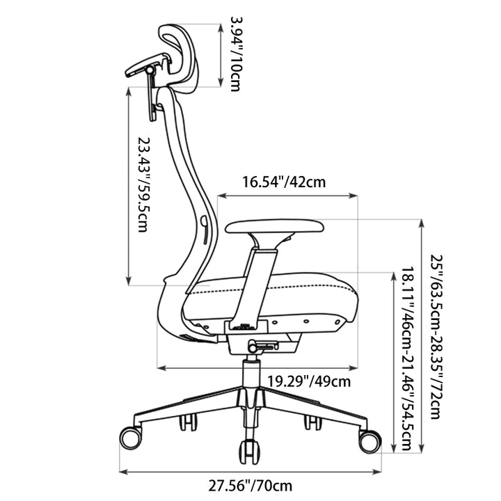 Modern Minimalist Black Executive Office Chair: Ergonomic Design-Swivel Height-Adjustable Gaming Chair For Home Office