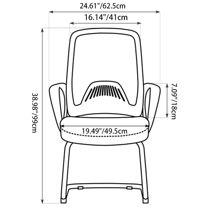 Modern Minimalist Executive Visitor Chair: Black Mesh Desk Chair - Ergonomic Backrest Office Chair For Home Office