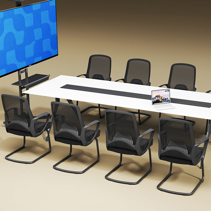 Modern Minimalist Executive Visitor Chair: Black Mesh Desk Chair - Ergonomic Backrest Office Chair For Home Office