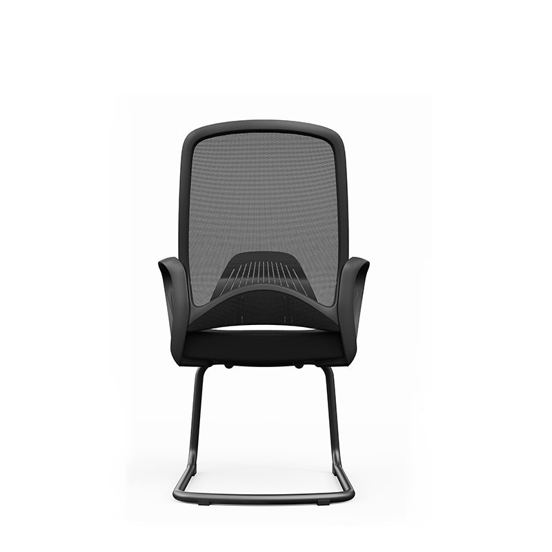 Modern Minimalist Executive Visitor Chair: Black Mesh Desk Chair - Ergonomic Backrest Office Chair For Home Office
