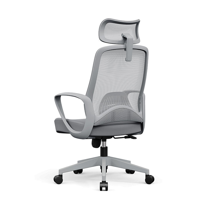 Modern Minimalist High-Back Desk Chair: Ergonomic Gaming Chair - Adjustable Headrest Breathable Mesh Fabric Swivel Chair For Home Office