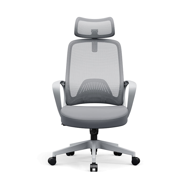 Modern Minimalist High-Back Desk Chair: Ergonomic Gaming Chair - Adjustable Headrest Breathable Mesh Fabric Swivel Chair For Home Office