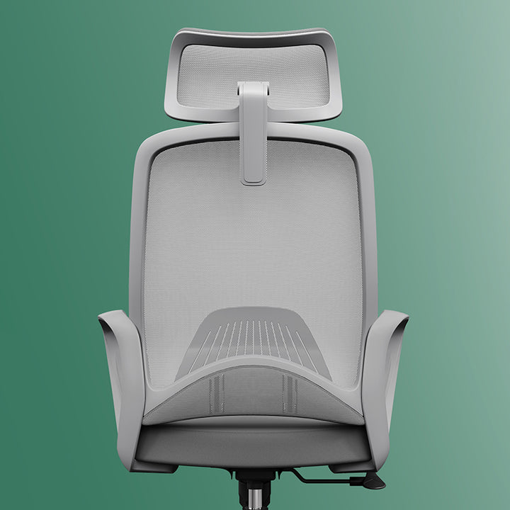 Modern Minimalist High-Back Desk Chair: Ergonomic Gaming Chair - Adjustable Headrest Breathable Mesh Fabric Swivel Chair For Home Office