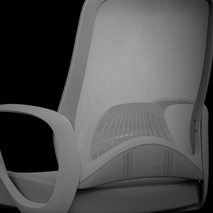 Modern Minimalist Executive Reception Chair: Breathable Mesh Gaming Chair - Ergonomic Swivel Desk Chair For Home Office