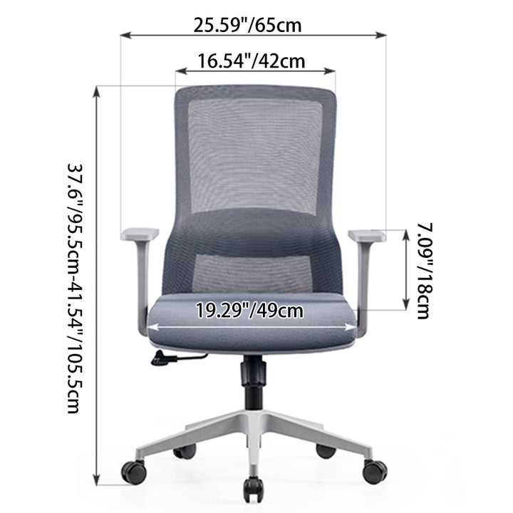 Modern Minimalist Mid-Back Mesh Desk Chair: Ergonomic Design - Swivel Height-Adjustable Gaming Chair For Home Office