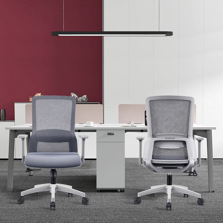 Modern Minimalist Mid-Back Mesh Desk Chair: Ergonomic Design - Swivel Height-Adjustable Gaming Chair For Home Office