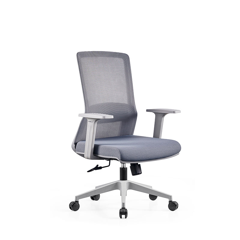 Modern Minimalist Mid-Back Mesh Desk Chair: Ergonomic Design - Swivel Height-Adjustable Gaming Chair For Home Office