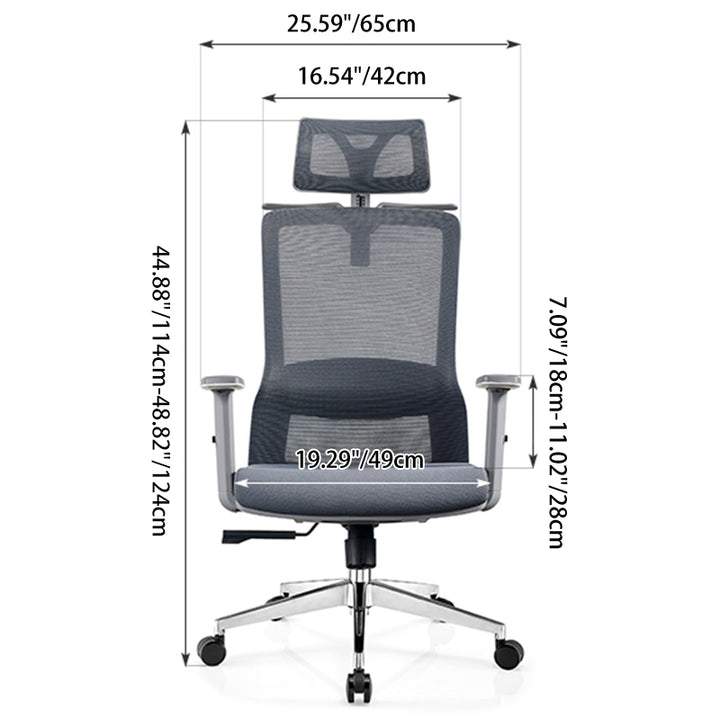 Modern Minimalist High-Back Mesh Desk Chair: Adjustable Headrest With Coat Rack - Ergonomic Swivel Gaming Chair For Home Office