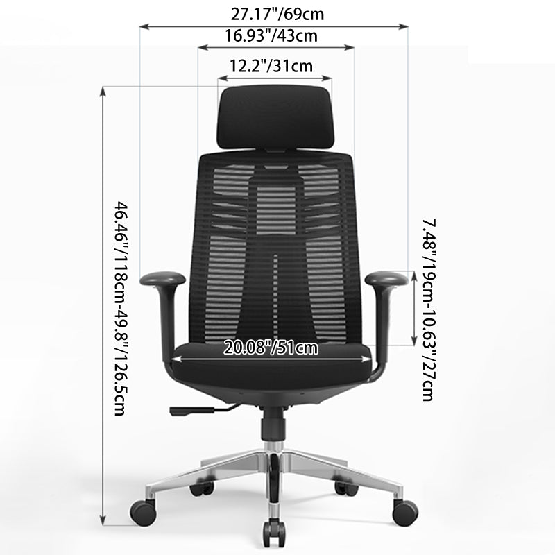 Moderner minimalistischer Schreibtischstuhl mit hoher Rückenlehne aus Mesh: quadratisch-konischer Fuß aus Aluminiumlegierung – ergonomischer drehbarer Gaming-Stuhl fürs Homeoffice 