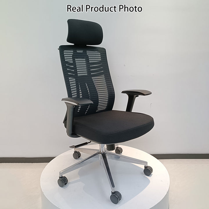 Moderner minimalistischer Schreibtischstuhl mit hoher Rückenlehne aus Mesh: quadratisch-konischer Fuß aus Aluminiumlegierung – ergonomischer drehbarer Gaming-Stuhl fürs Homeoffice 
