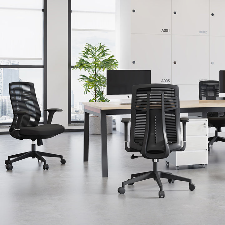 Modern Minimalist Swivel Mesh Desk Chair: Backrest & Armrests - Ergonomic Gaming Chair For Home Office