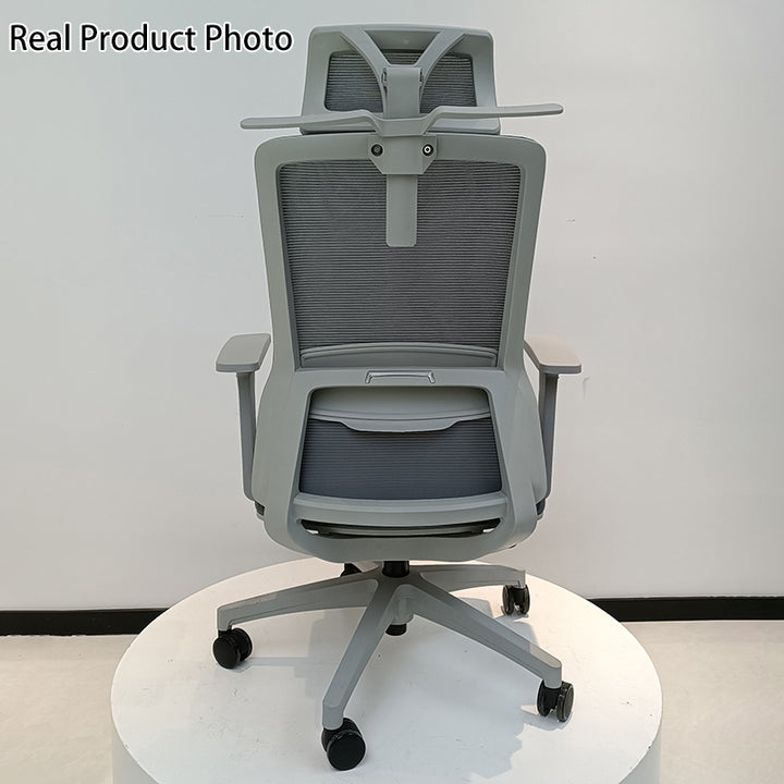 Modern Minimalist Ergonomic High-Back Desk Chair: Height-Adjustable Headrest &amp; Coat Hook - Breathable Mesh Fabric Gaming Chair For Home Office
