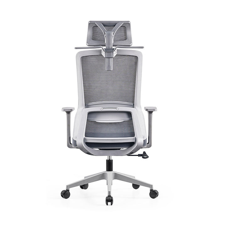 Modern Minimalist Ergonomic High-Back Desk Chair: Height-Adjustable Headrest &amp; Coat Hook - Breathable Mesh Fabric Gaming Chair For Home Office