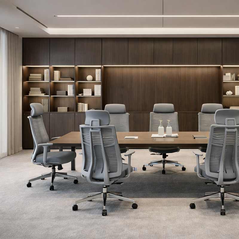 Moderner minimalistischer ergonomischer Schreibtischstuhl mit hoher Rückenlehne: 4D-Armlehnen - Gaming-Stuhl mit verstellbarer Lendenwirbelstütze fürs Homeoffice 