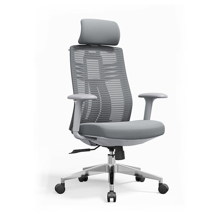Moderner minimalistischer ergonomischer Schreibtischstuhl mit hoher Rückenlehne: 4D-Armlehnen - Gaming-Stuhl mit verstellbarer Lendenwirbelstütze fürs Homeoffice 