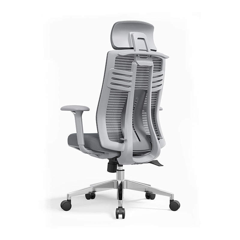 Moderner minimalistischer ergonomischer Schreibtischstuhl mit hoher Rückenlehne: 4D-Armlehnen - Gaming-Stuhl mit verstellbarer Lendenwirbelstütze fürs Homeoffice 