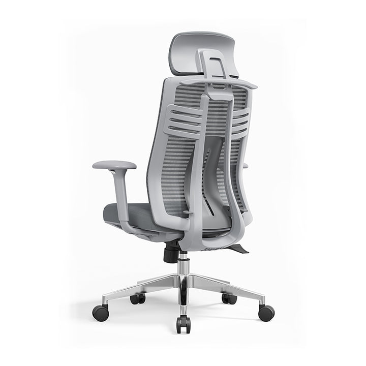 Moderner minimalistischer ergonomischer Schreibtischstuhl mit hoher Rückenlehne: 4D-Armlehnen - Gaming-Stuhl mit verstellbarer Lendenwirbelstütze fürs Homeoffice 