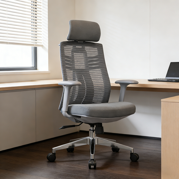 Modern Minimalist Ergonomic High-Back Desk Chair: 4D Armrests - Adjustable Lumbar Support Gaming Chair For Home Office