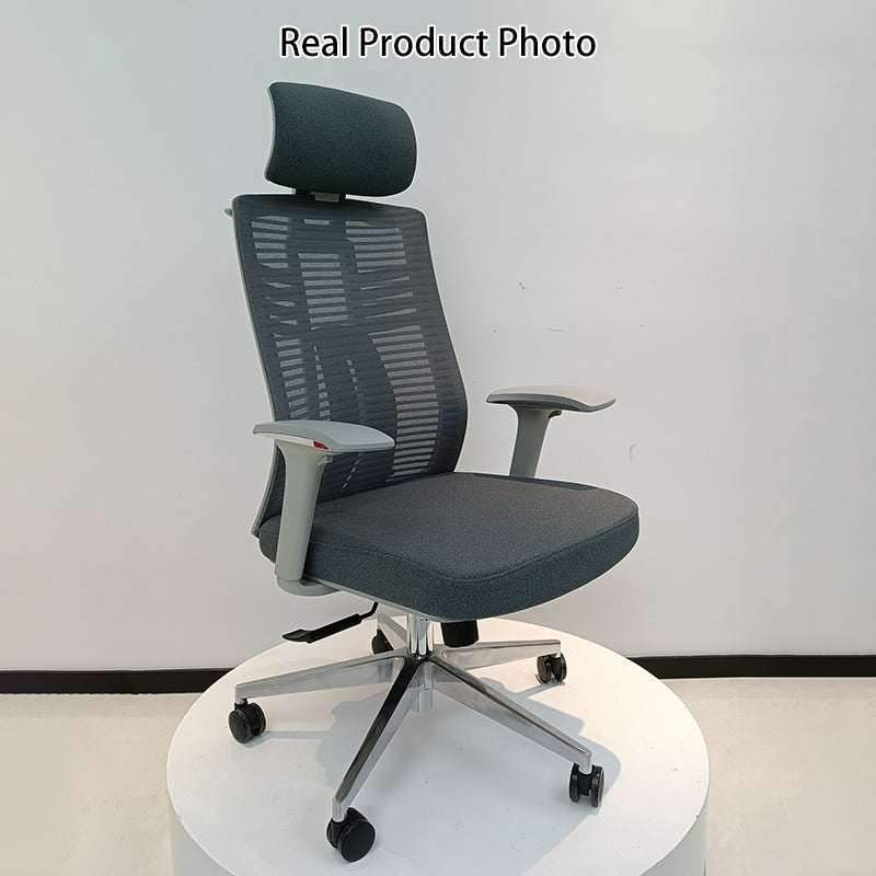Moderner minimalistischer ergonomischer Schreibtischstuhl mit hoher Rückenlehne: 4D-Armlehnen - Gaming-Stuhl mit verstellbarer Lendenwirbelstütze fürs Homeoffice 