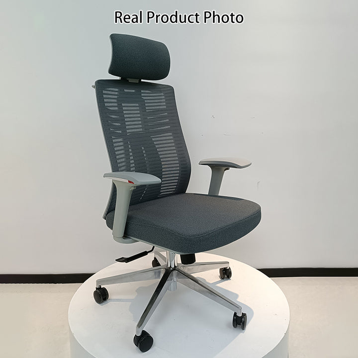 Moderner minimalistischer ergonomischer Schreibtischstuhl mit hoher Rückenlehne: 4D-Armlehnen - Gaming-Stuhl mit verstellbarer Lendenwirbelstütze fürs Homeoffice 