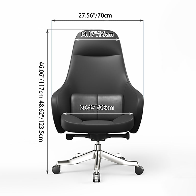 Moderner ergonomischer Deluxe-Chefsessel: Kunstleder mit Silikonbeschichtung – Minimalistischer Bürostuhl fürs Homeoffice 