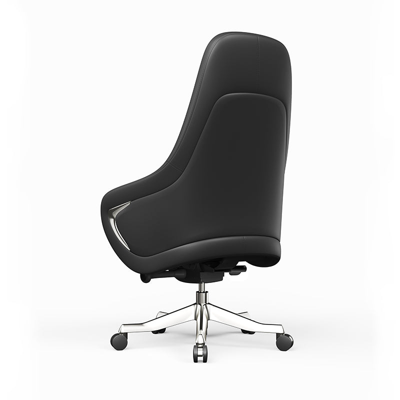 Moderner ergonomischer Deluxe-Chefsessel: Kunstleder mit Silikonbeschichtung – Minimalistischer Bürostuhl fürs Homeoffice 