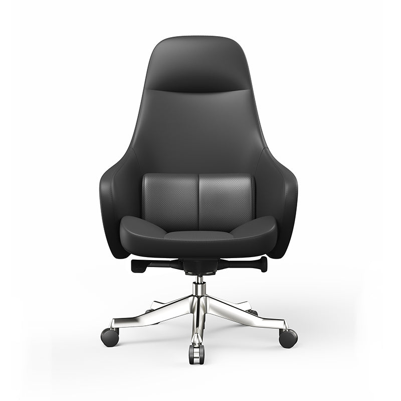 Moderner ergonomischer Deluxe-Chefsessel: Kunstleder mit Silikonbeschichtung – Minimalistischer Bürostuhl fürs Homeoffice 