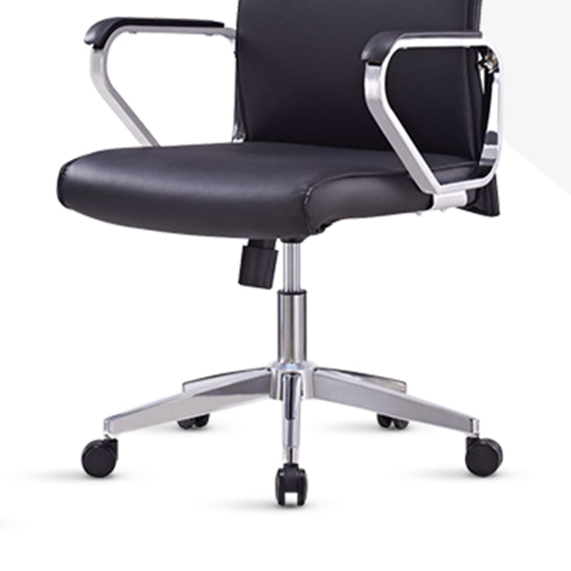 Moderner minimalistischer Schreibtischstuhl mit hoher Rückenlehne: Kunstleder – ergonomischer Bürostuhl fürs Homeoffice 
