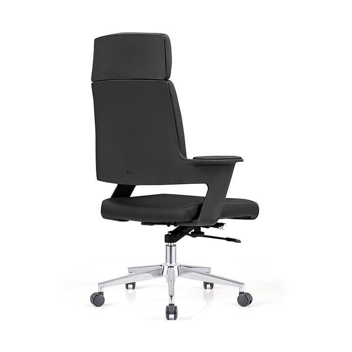 Modern Minimalist High-Back Desk Chair:  Faux Leather Executive Chair - Ergonomic Office Chair For Home Office