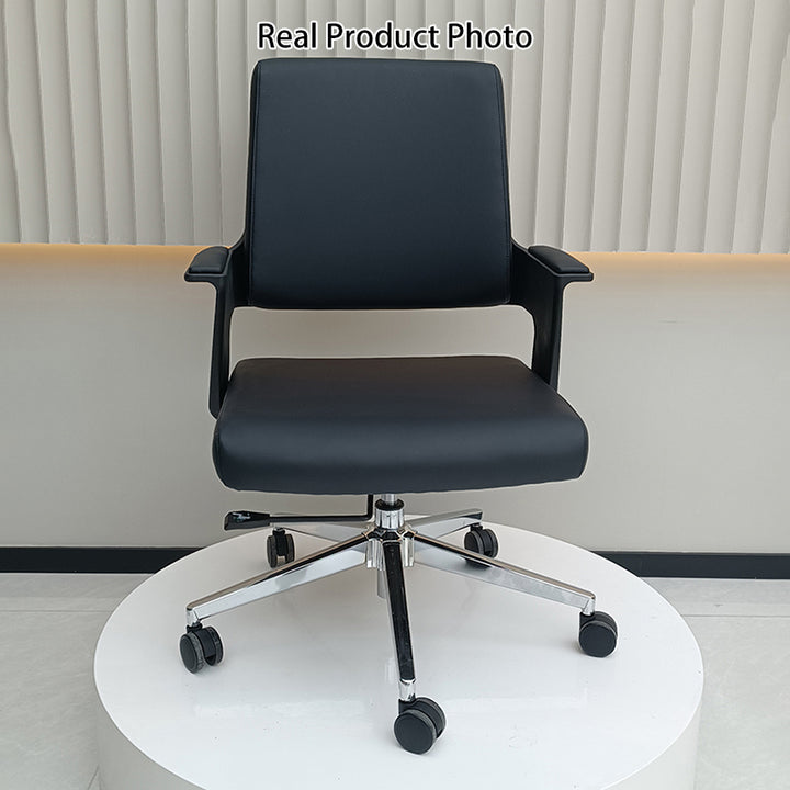 Modern Minimalist Mid-Back Desk Chair: Highly Resilient Comfortable Seat - Ergonomic Office Chair For Home Office