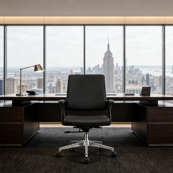 Modern Minimalist Mid-Back Desk Chair: Highly Resilient Comfortable Seat - Ergonomic Office Chair For Home Office