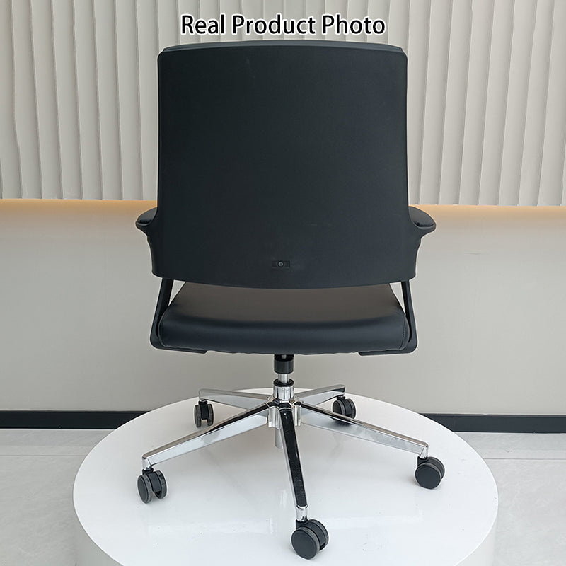Modern Minimalist Mid-Back Desk Chair: Highly Resilient Comfortable Seat - Ergonomic Office Chair For Home Office
