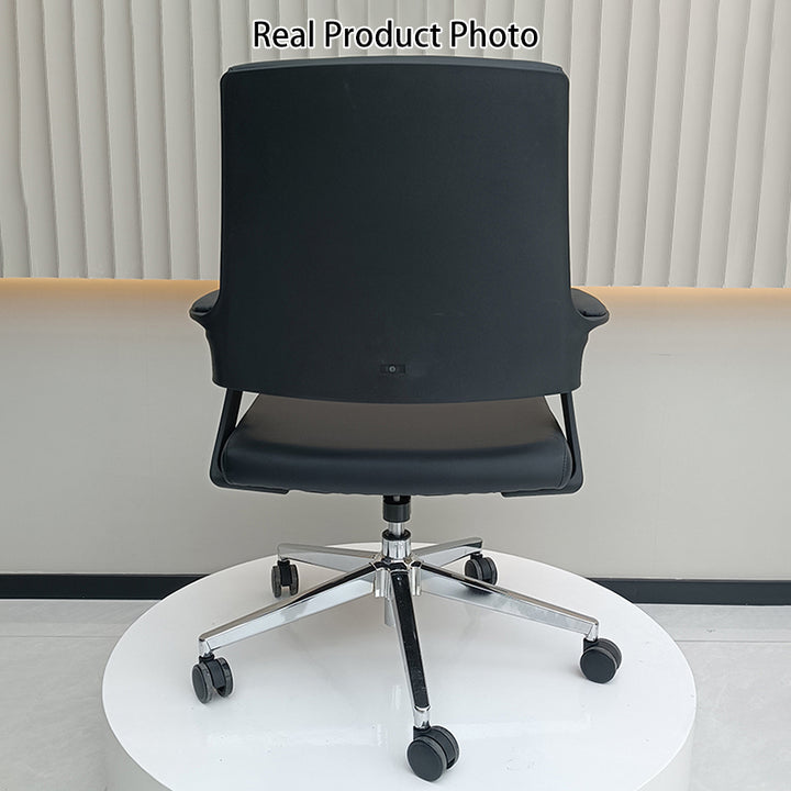 Modern Minimalist Mid-Back Desk Chair: Highly Resilient Comfortable Seat - Ergonomic Office Chair For Home Office