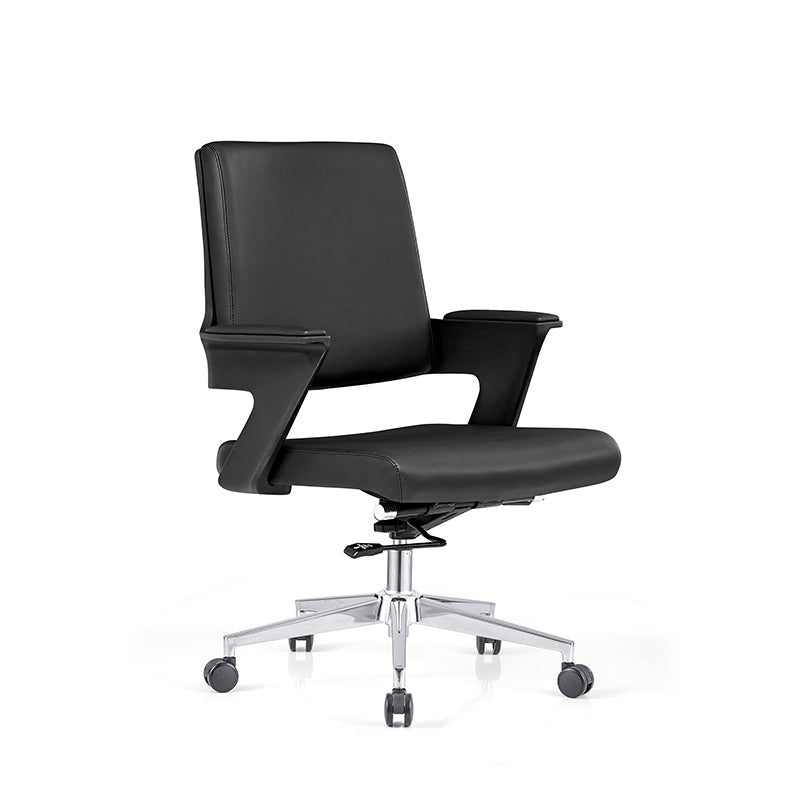 Modern Minimalist Mid-Back Desk Chair: Highly Resilient Comfortable Seat - Ergonomic Office Chair For Home Office